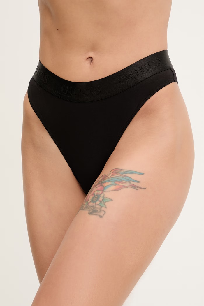 Brazílske nohavičky Guess MARIKA tangá čierna O6GE04.KE831