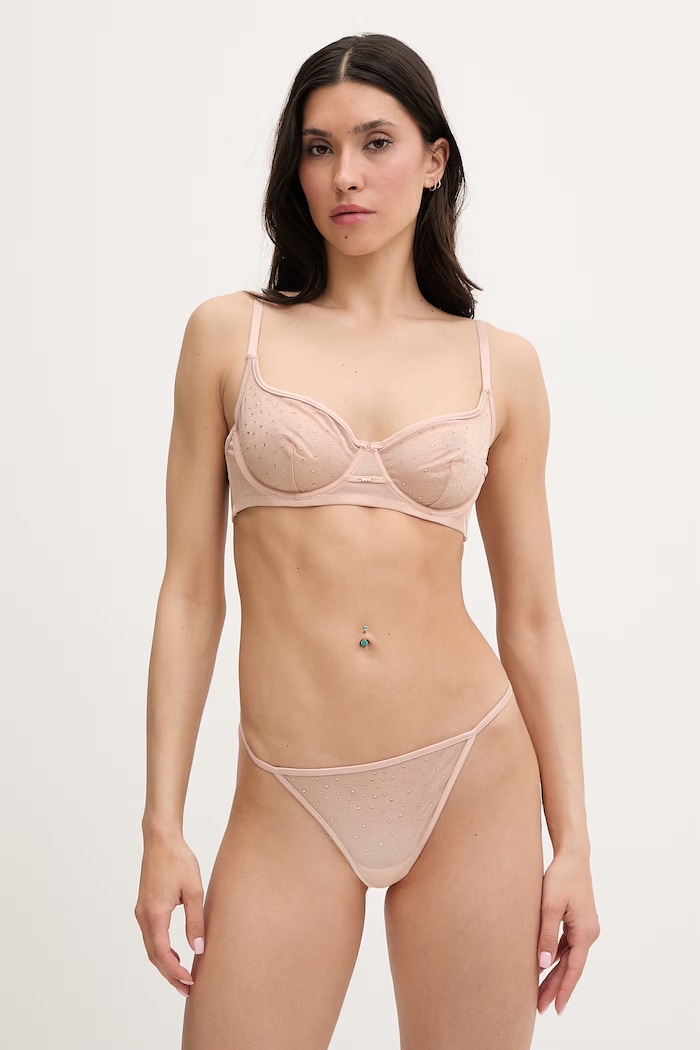 Guess chiloți g-string pentru femei ISA O6GE06.KE860 bej SS26