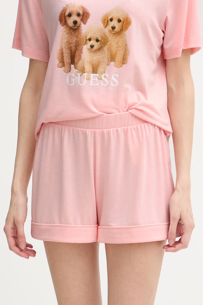 Guess dvojdielne pyžamo dámske LILY ružová O6GX05.KH110