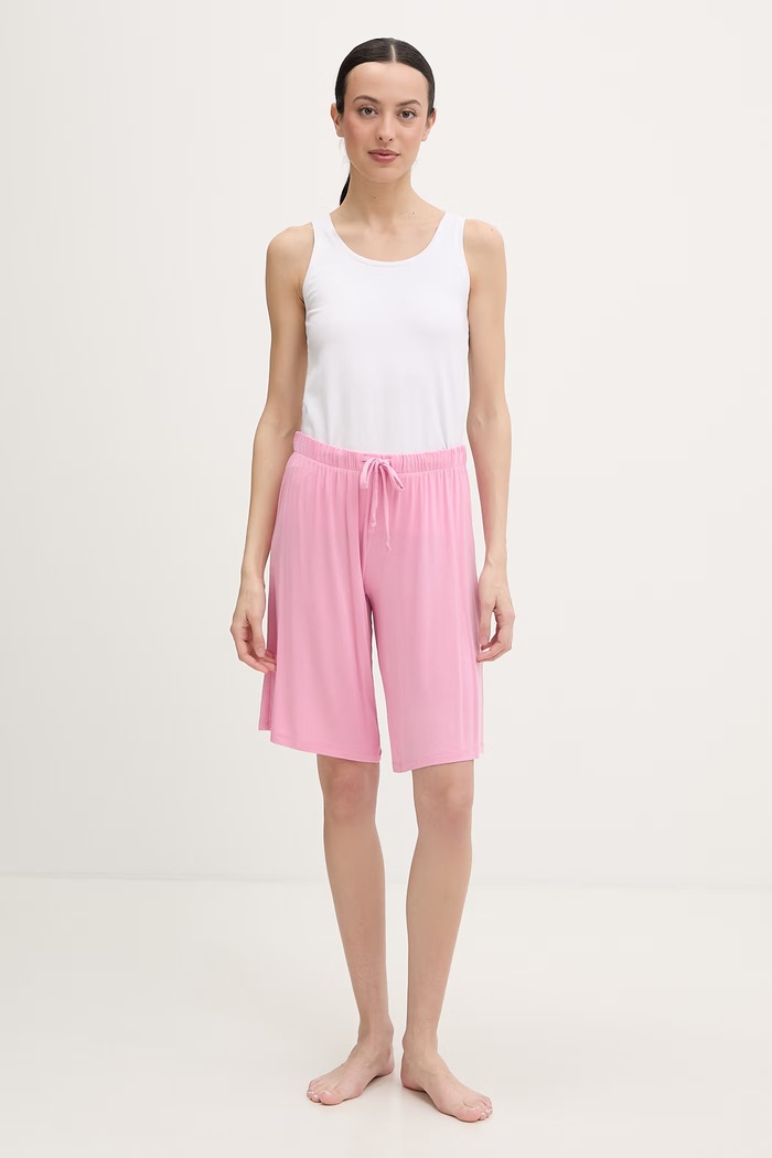 United Colors of Benetton pantaloni scurți de pijama pentru femei cu modal 36MX3900X roz SS26