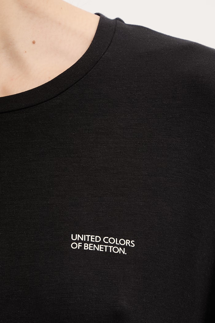 United Colors of Benetton longlseeve piżamowy damski z modalem 36MX3M08E czarny