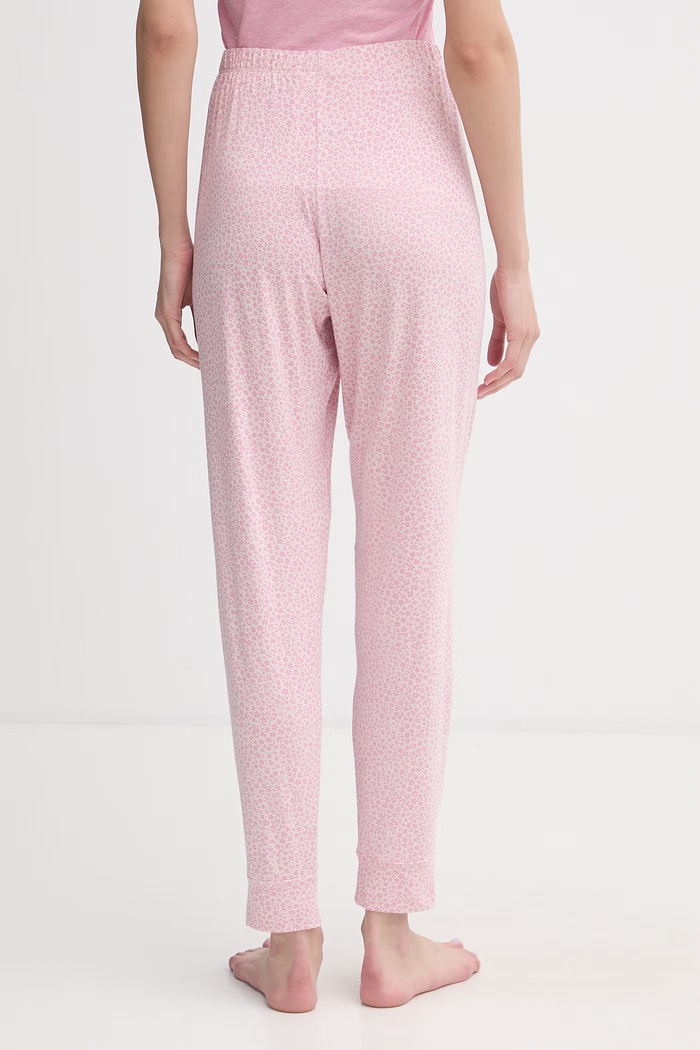 United Colors of Benetton pyžamové nohavice dámske z viskózy 38C83F04Z ružová SS26