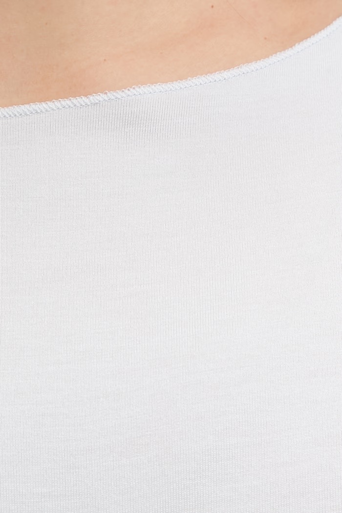 United Colors of Benetton longsleeve piżamowy z domieszką lnu 3UEV3M08D niebieski