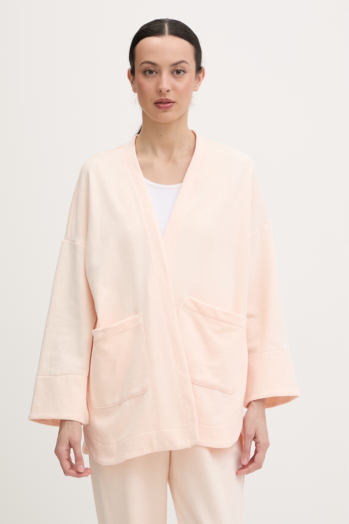 United Colors of Benetton szlafrok damski z bawełny pomarańczowy 3WNW3M08H