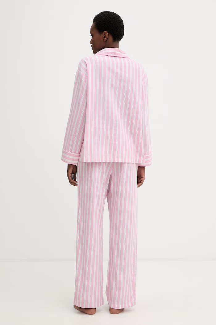 United Colors of Benetton pijama din două piese pentru femei din bumbac 4FCL3P010 roz SS26
