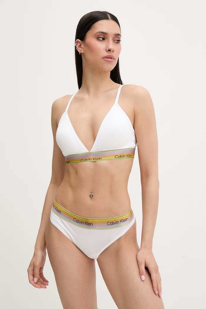 Calvin Klein Underwear podprsenka s bavlnou LV00QF8865 biela SS26