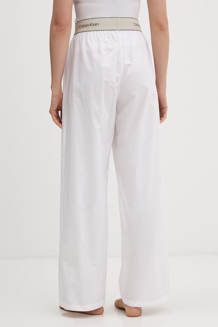 Oblečenie Calvin Klein Underwear pyžamové nohavice dámske bavlnené LV00QS7520 biela