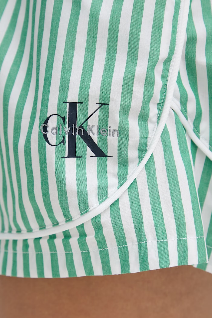 Calvin Klein Underwear pyžamové šortky dámske bavlnené zelená LV00QS7604