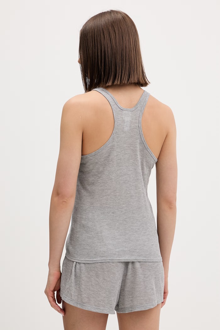 Calvin Klein Underwear piżama dwuczęściowa damska z wiskozą LV00QS7661 szary SS26