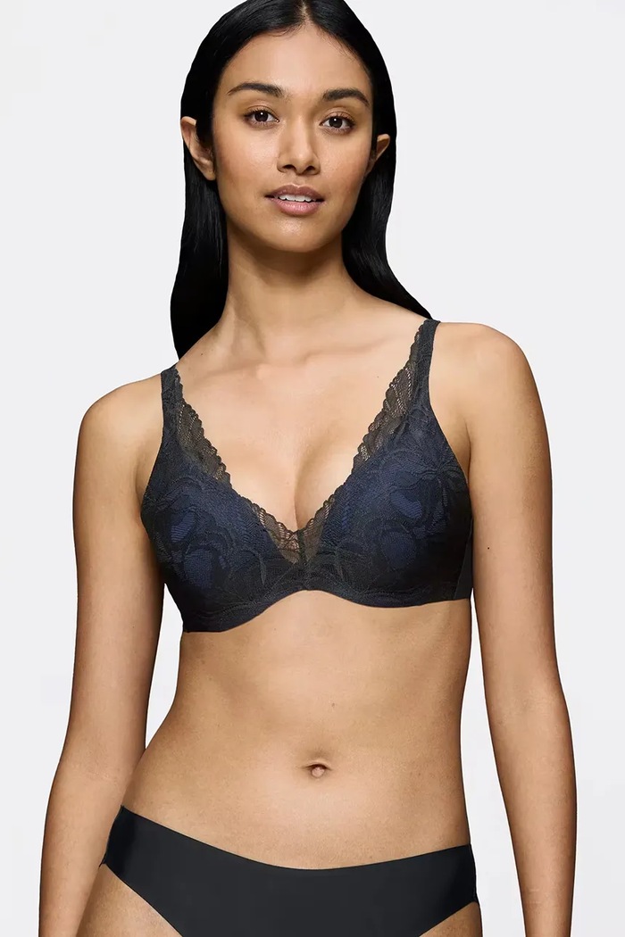 Triumph trojúhelníková podprsenka krajková Body Make-Up Illusion Lace černá 10219710