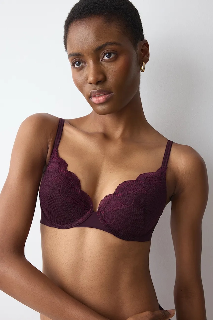 Odzież Triumph Biustonosz Comfort Glam 10224965 bordowy