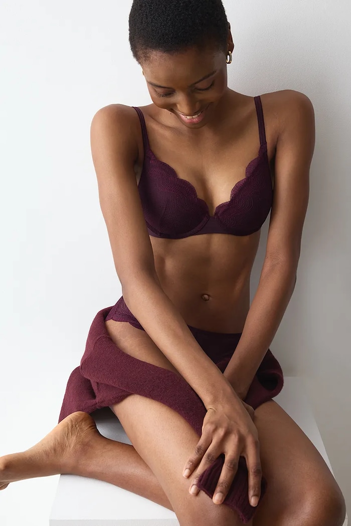 Biustonosz Comfort Glam Triumph 10224965 bordowy