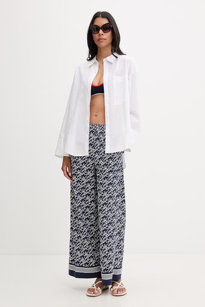 Tommy Hilfiger plážová košeľa dámska UW0UW06428 biela SS26