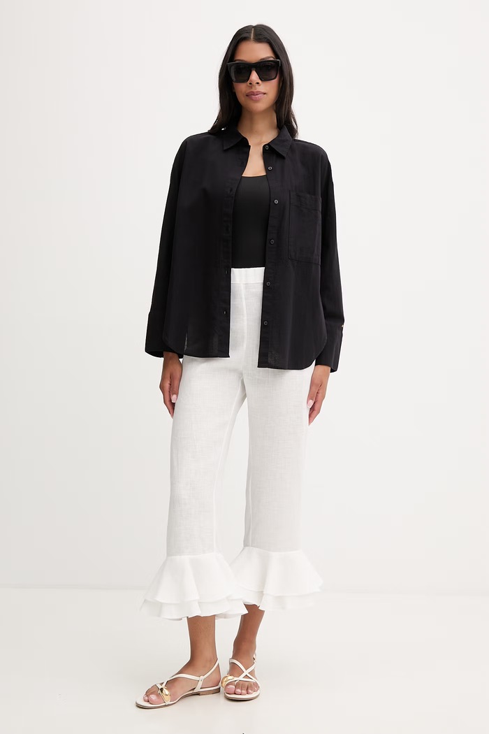 Tommy Hilfiger koszula plażowa damska UW0UW06428 czarny SS26