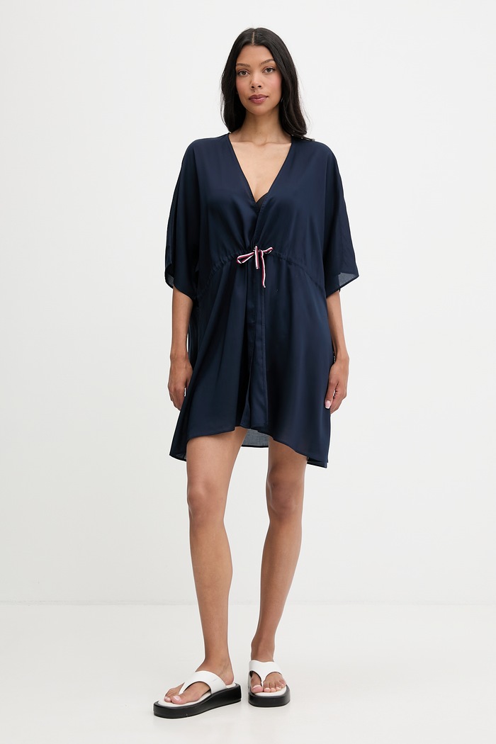 Tommy Hilfiger narzutka plażowa damska UW0UW06583 granatowy SS26