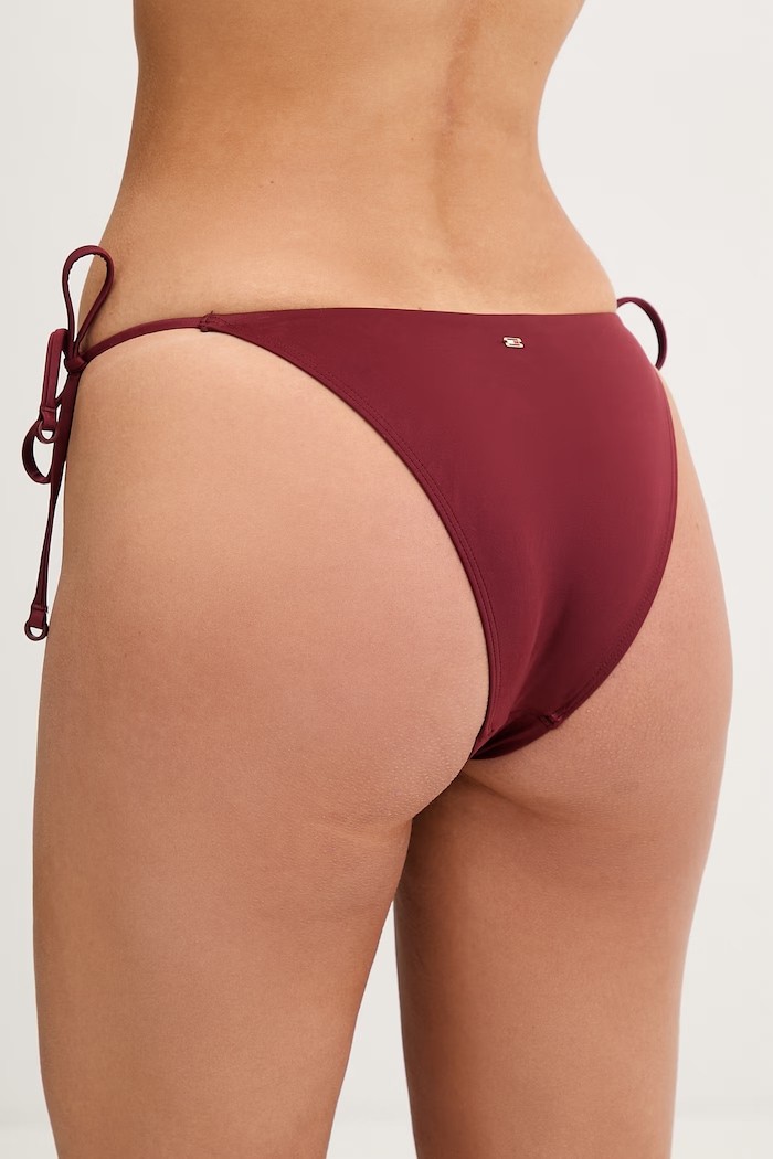 Oblečenie Tommy Hilfiger plavkové nohavičky dámske UW0UW06389 burgundské