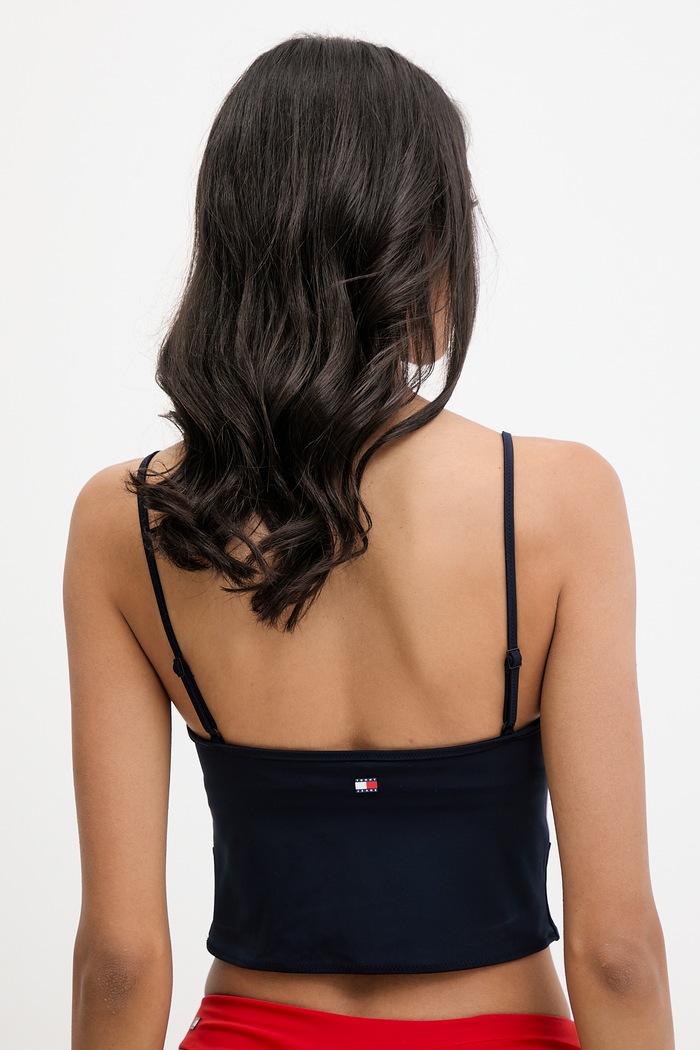 Oblečenie Tommy Hilfiger plavkový top dámsky UW0UW06576 tmavomodrá