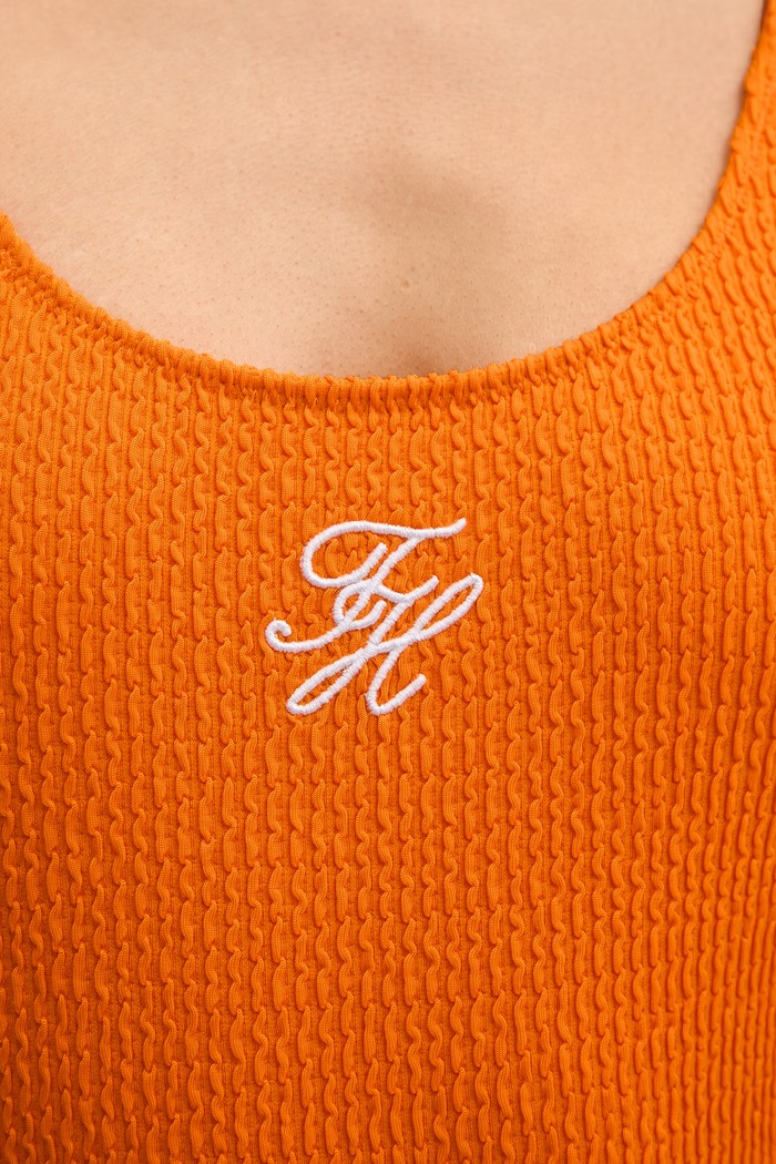 Tommy Hilfiger jednodielne plavky dámske oranžová UW0UW06522