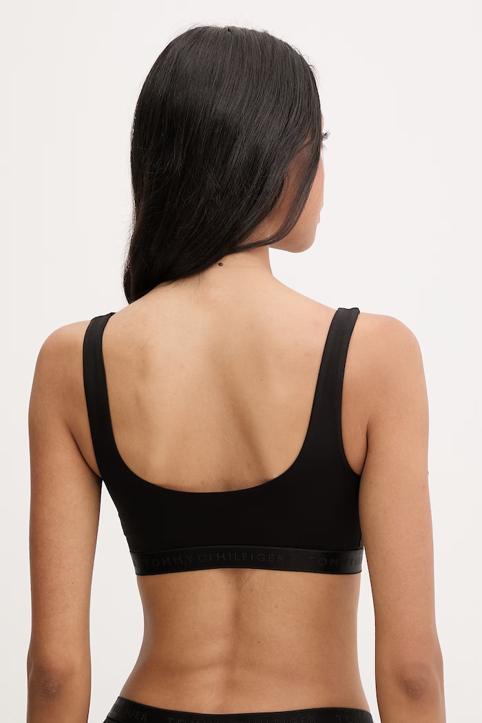 Îmbrăcăminte Tommy Hilfiger bustieră cu modal UW0UW06256 negru