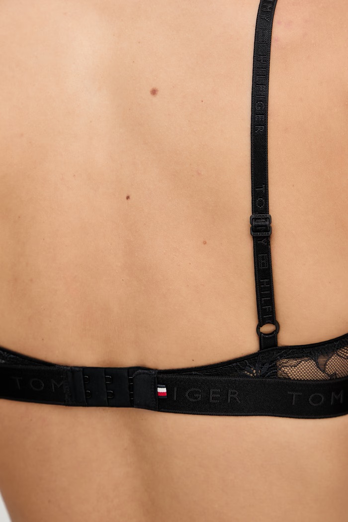 Tommy Hilfiger háromszöges melltartó csipke fekete UW0UW06263