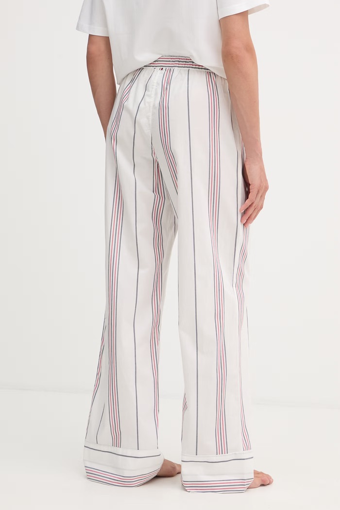 Îmbrăcăminte Tommy Hilfiger pantaloni de pijama pentru femei, din bumbac UW0UW06502 alb