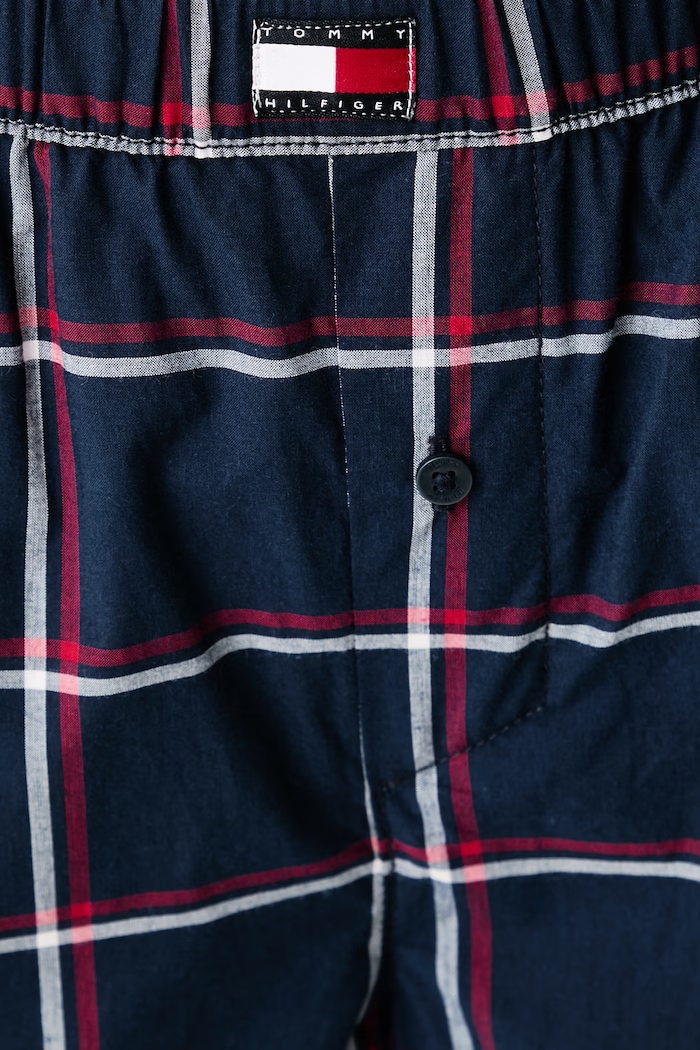 Spodnie piżamowe damskie bawełniane Tommy Hilfiger UW0UW06502 granatowy