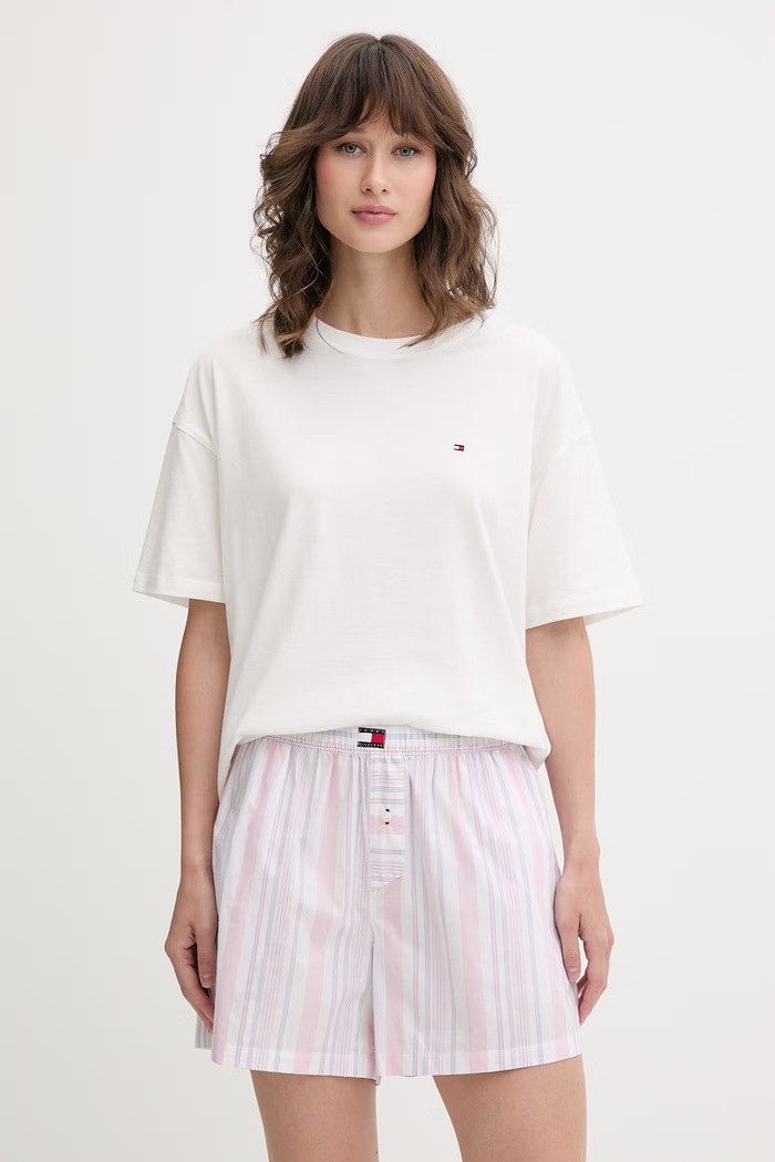 Tommy Hilfiger pyžamové šortky dámské bavlněné UW0UW06503 růžová SS26