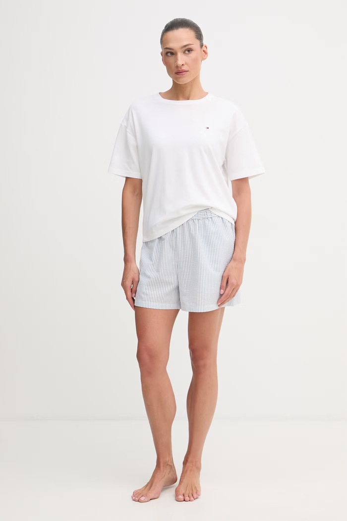 Tommy Hilfiger pijama pentru femei UW0UW06306 alb SS26