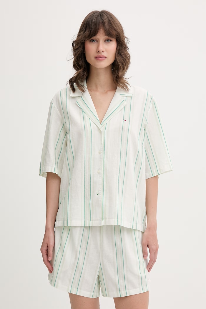 Tommy Hilfiger pijama pentru femei, cu in verde UW0UW06329