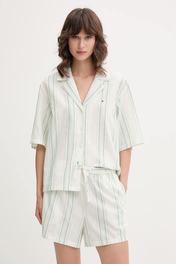 Îmbrăcăminte Tommy Hilfiger pijama pentru femei, cu in UW0UW06329 verde
