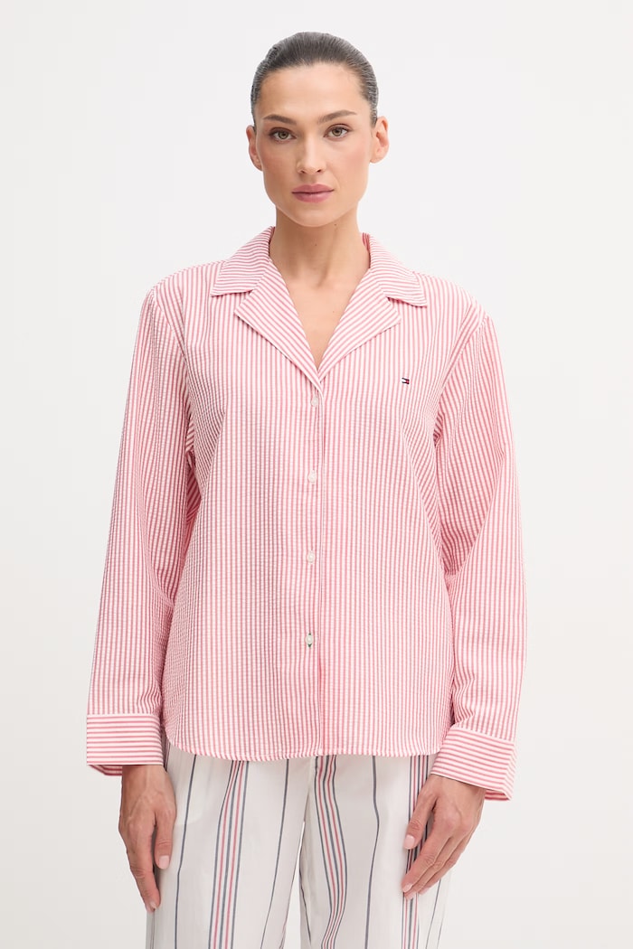 Tommy Hilfiger cămașă de pijama pentru femei rosu UW0UW06304