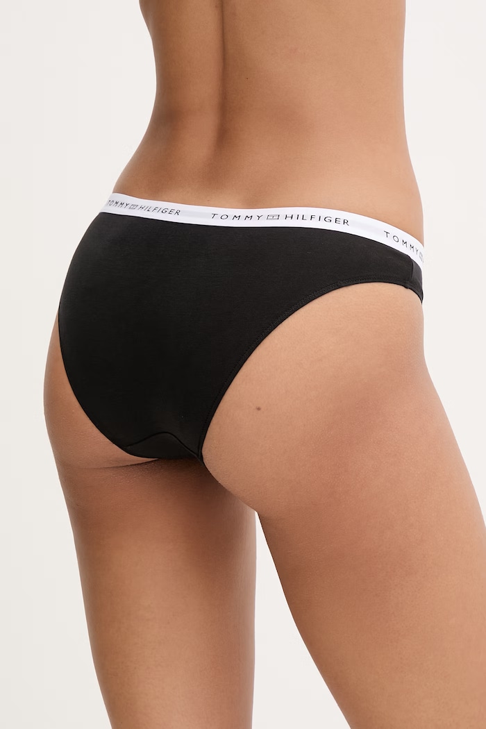 Tommy Hilfiger nohavičky dámske bavlnené s elastanom UW0UW05876 čierna SS26