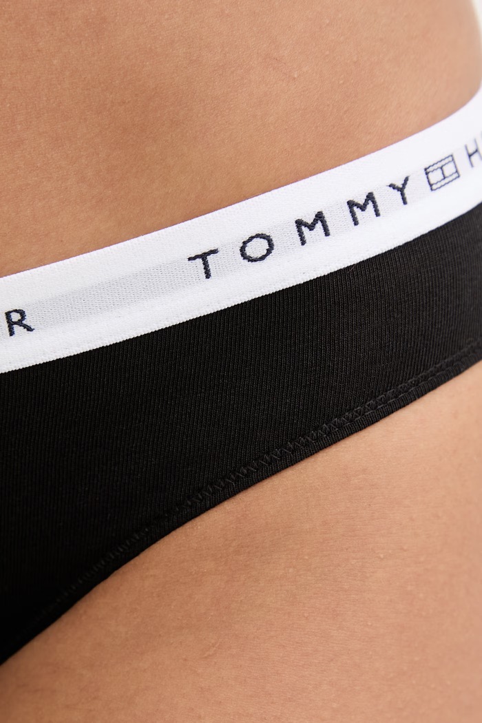 Oblečenie Tommy Hilfiger nohavičky dámske bavlnené s elastanom UW0UW05876 čierna