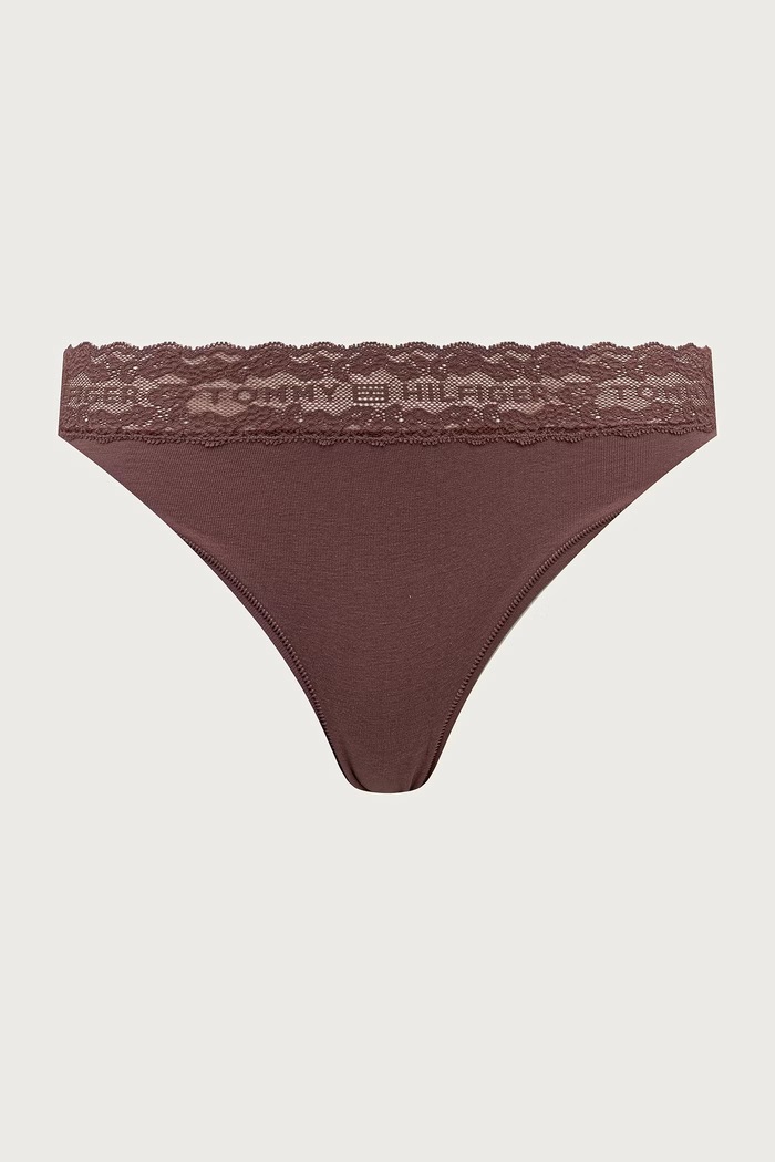Tommy Hilfiger Stringi damskie bawełniane z elastanem UW0UW06337 różowy SS26