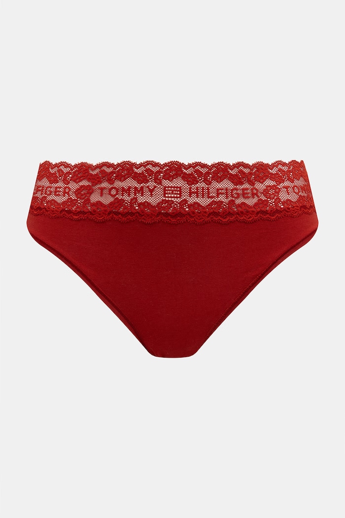 Tommy Hilfiger chiloți full brief pentru femei, din bumbac cu elastan pachet de 3 rosu UW0UW06338