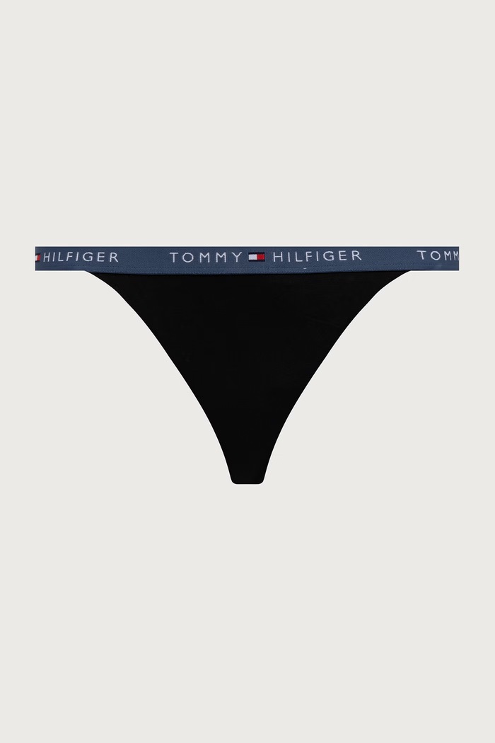 Odzież Tommy Hilfiger Stringi damskie bawełniane z elastanem 3-pack UW0UW06518 czarny
