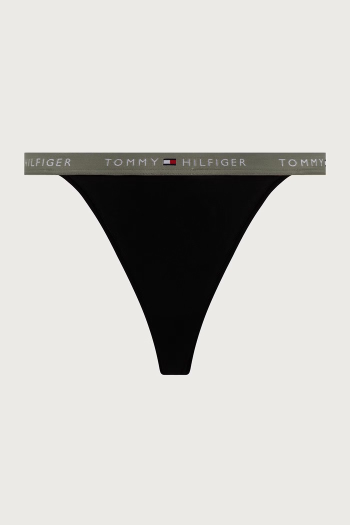 Oblačila Tommy Hilfiger Tangice ženske bombažne z elastanom paket 3 kosov UW0UW06518 črna