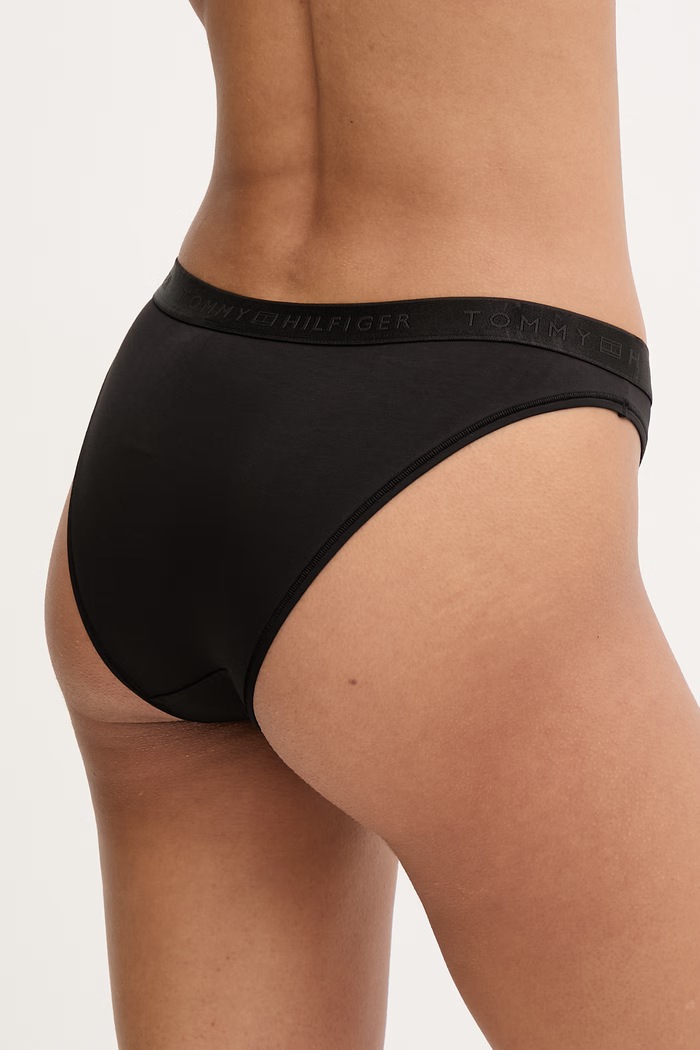 Îmbrăcăminte Tommy Hilfiger chiloți full brief pentru femei, din modal UW0UW06261 negru