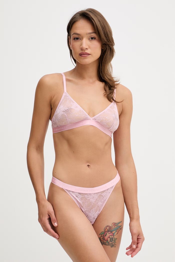 Tommy Hilfiger tanga női csipke UW0UW06267 rózsaszín SS26