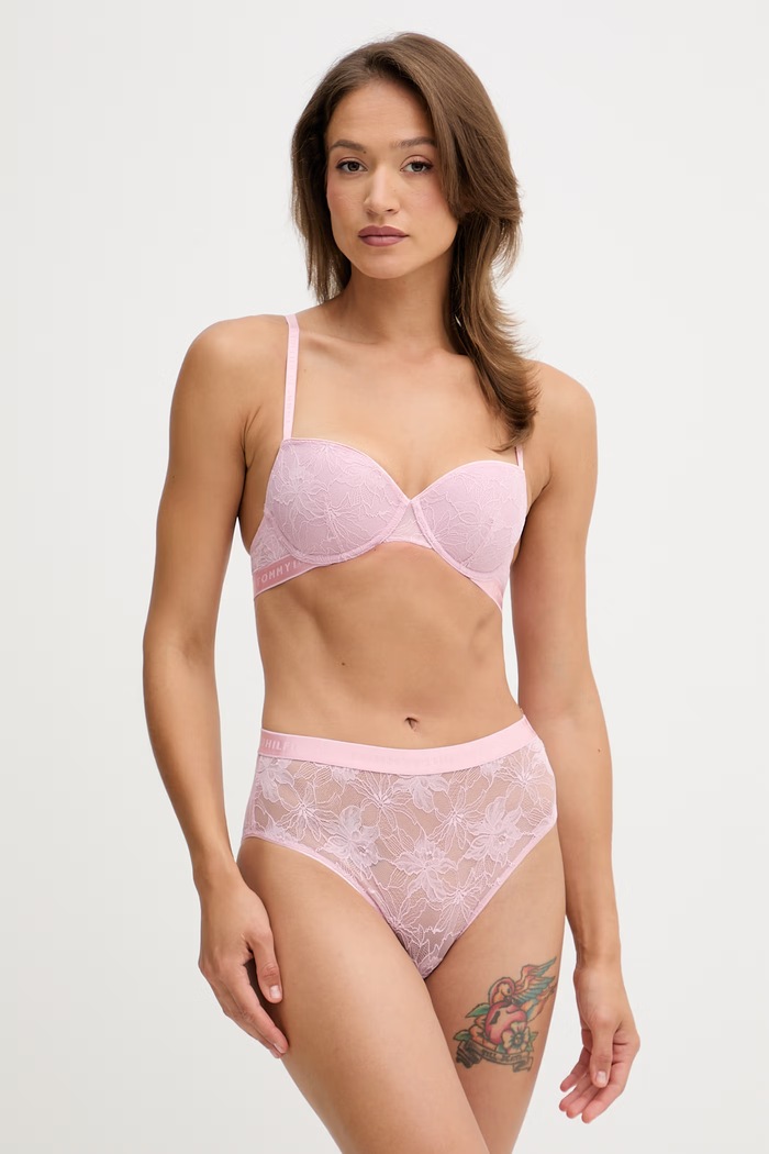 Tommy Hilfiger bugyi női csipke UW0UW06269 rózsaszín SS26