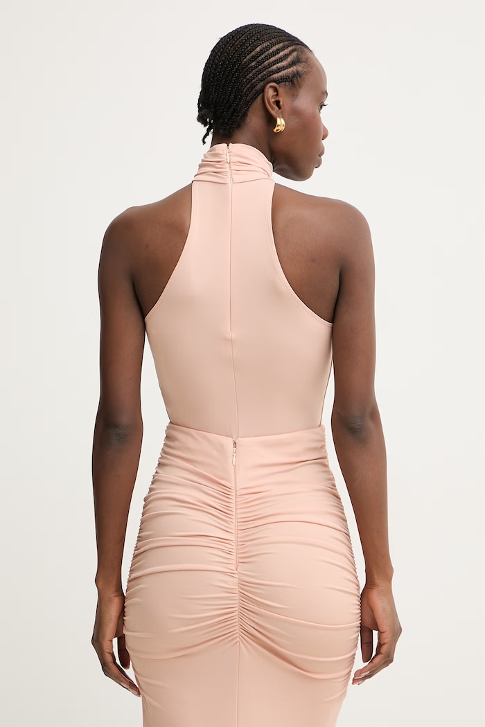 Odzież Elisabetta Franchi body damskie z wiskozą BO03963E2 beżowy