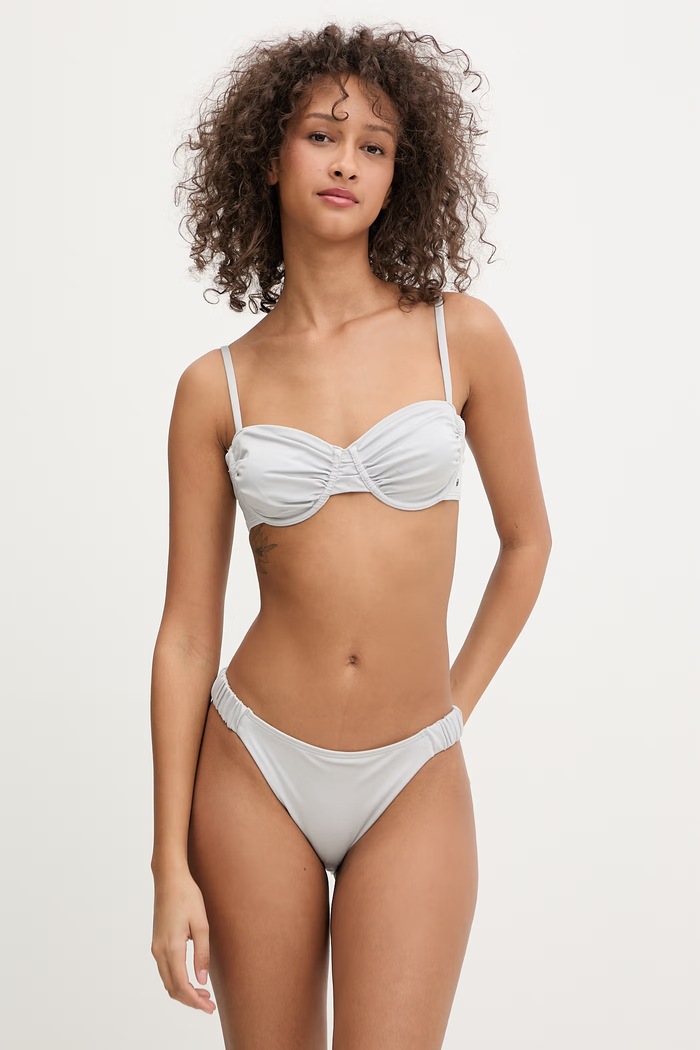 Armani Exchange biustonosz kąpielowy damski XW002357.AF24869 srebrny SS26