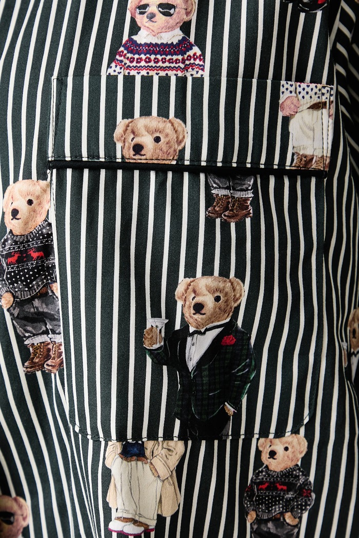 Piżama dwuczęściowa damska bawełniana Polo Ralph Lauren brązowy 4P0704