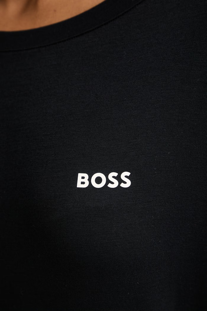 BOSS cămașă de noapte pentru femei, din vâscoză Element_Nightie 50561000 negru