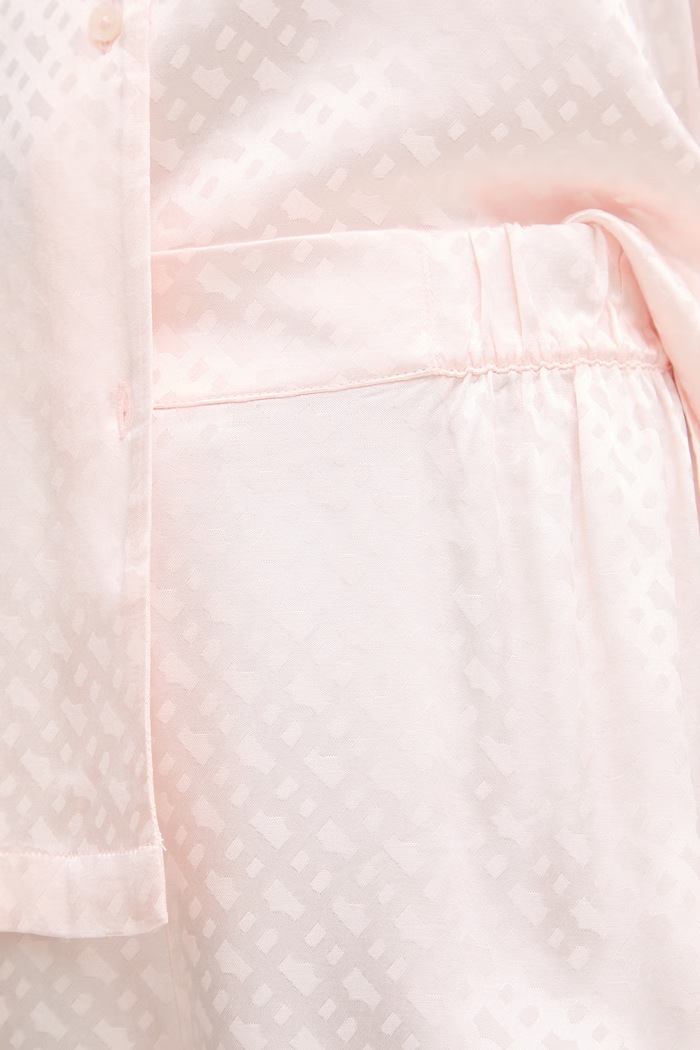 BOSS pyžamové šortky dámske z viskózy B Monogram_Shorts ružová 50561031