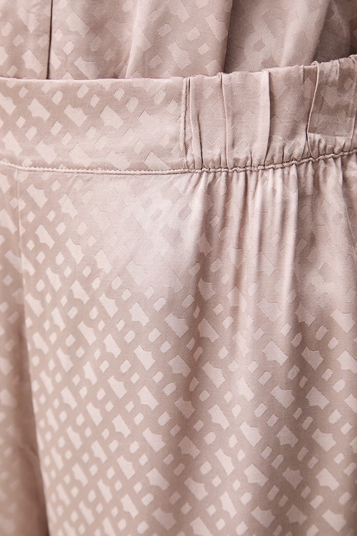 BOSS pantaloni scurți de pijama pentru femei, din vâscoză B Monogram_Shorts bej 50561031