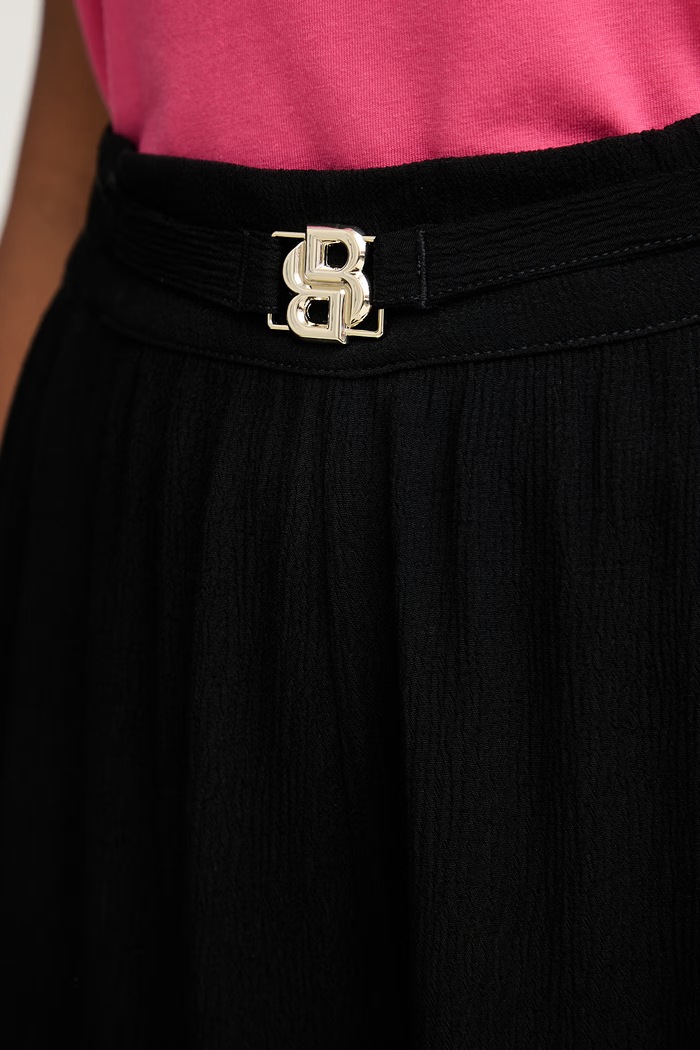 BOSS σορτς παραλίας γυναικεία Double B_Shorts μαύρο 50561257
