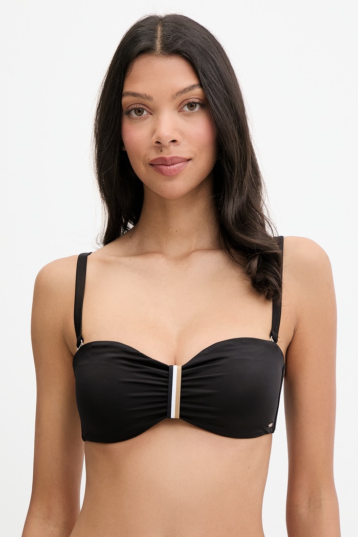 BOSS plavková podprsenka dámska BANDEAU_BOSS CODES čierna 50561275