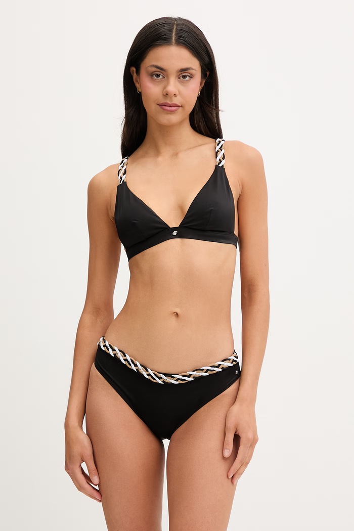BOSS sutien de baie pentru femei TRIANGLE_BOSS BRAID 50561291 negru SS26