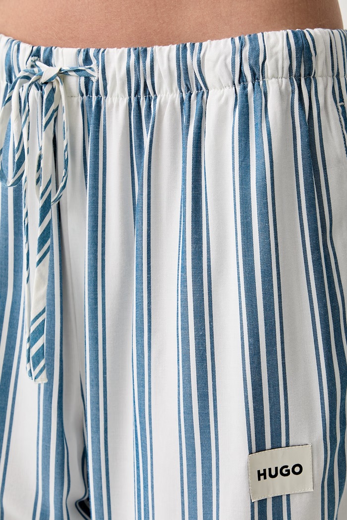 HUGO donji dio pidžame za žene od viskoze RESORT PANTS plava 50561640